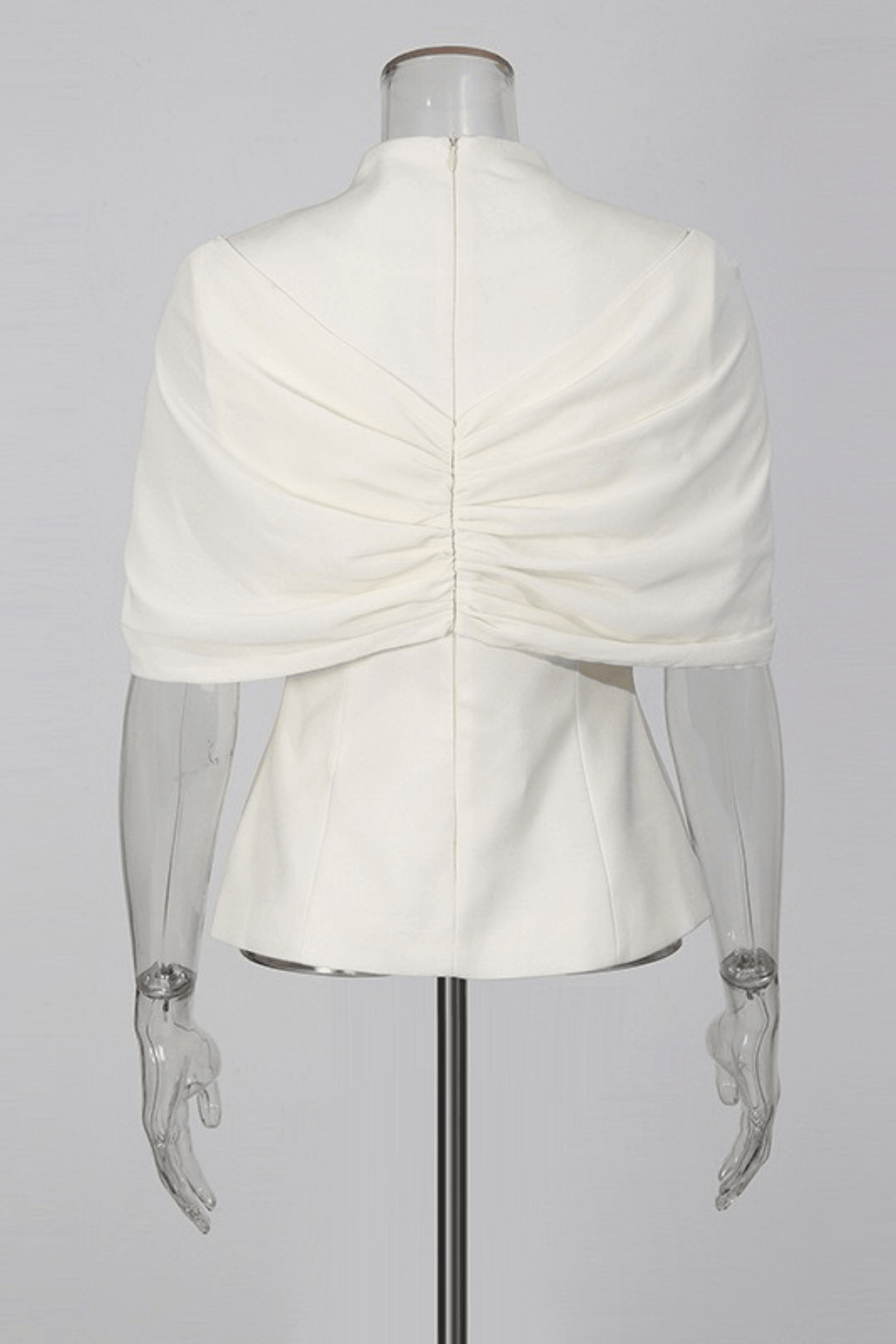 White Cape Top Ombre Pleated Skirt Two Set Avalabel
