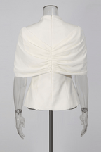 White Cape Top Ombre Pleated Skirt Two Set Avalabel