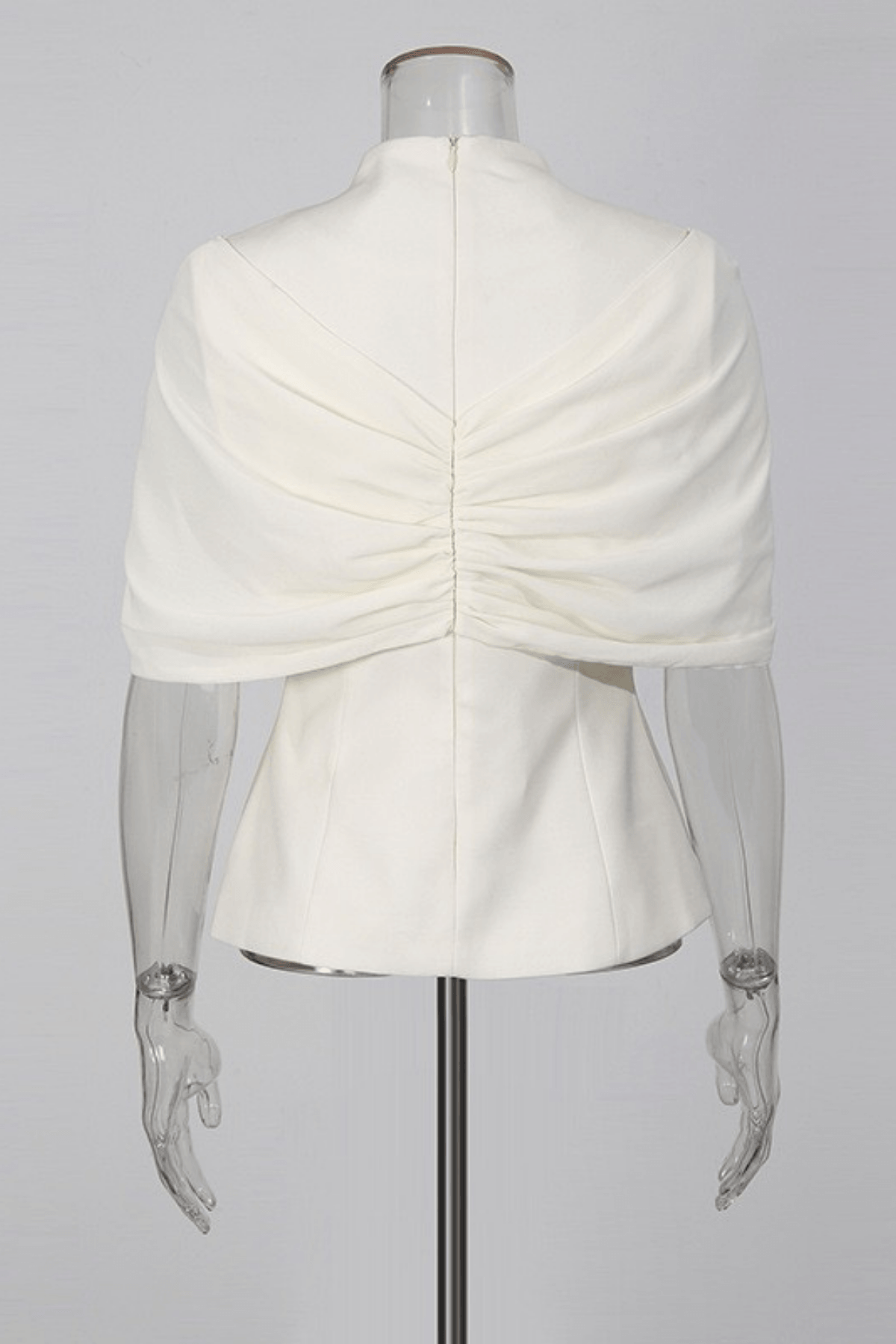 White Cape Top Ombre Pleated Skirt Two Set Avalabel