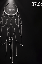 Layered Dangle Pearl Chain Headband Avalabel