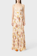 Golda Floral Spaghetti Strap Lace Trim Maxi Dress Avalabel