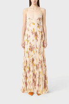 Golda Floral Spaghetti Strap Lace Trim Maxi Dress Avalabel