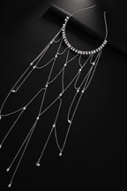 Layered Dangle Pearl Chain Headband Avalabel