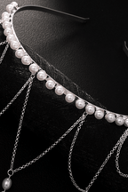 Layered Dangle Pearl Chain Headband Avalabel