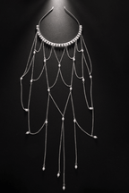 Layered Dangle Pearl Chain Headband Avalabel