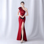 Crafted Flower With Beading Formal Dress Avalabel