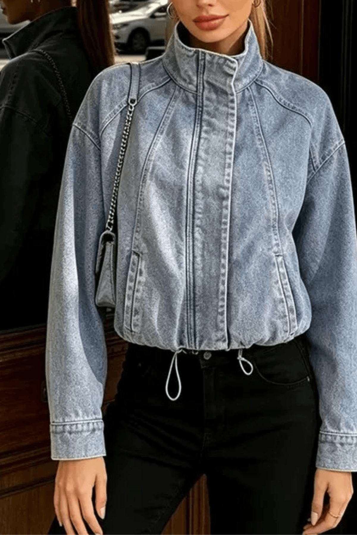 Gina Light Wash Denim Trucker Jacket Avalabel