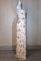 Golda Floral Spaghetti Strap Lace Trim Maxi Dress Avalabel
