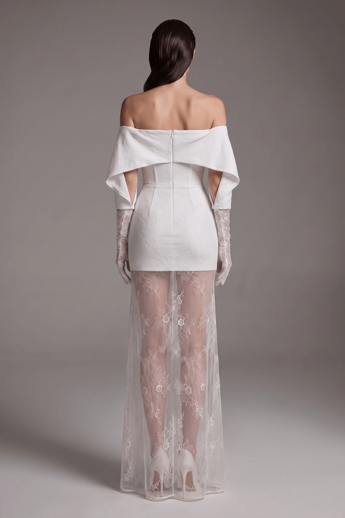 Alisa White Lace Off Shoulder Two Piece Set Avalabel