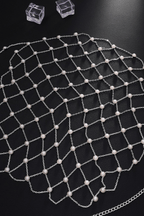 Pearl Grid Mesh Head Cage Head Chain Avalabel