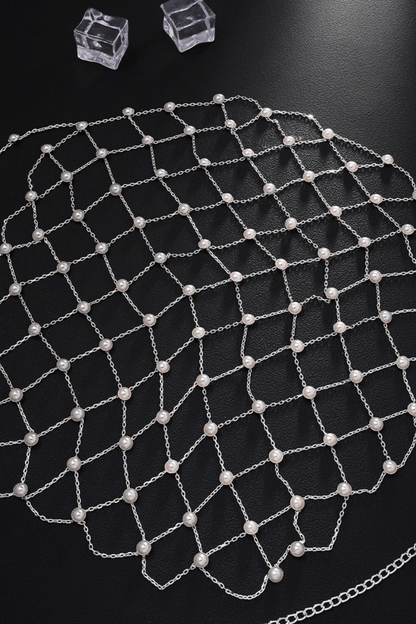 Pearl Grid Mesh Head Cage Head Chain Avalabel