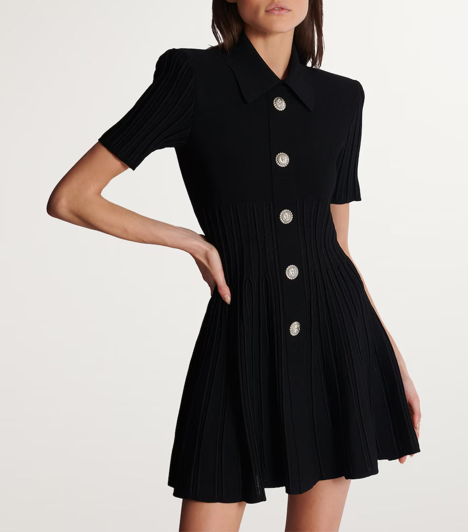 Kristin Black Knitted Mini Dress Avalabel