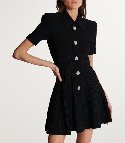 Kristin Black Knitted Mini Dress