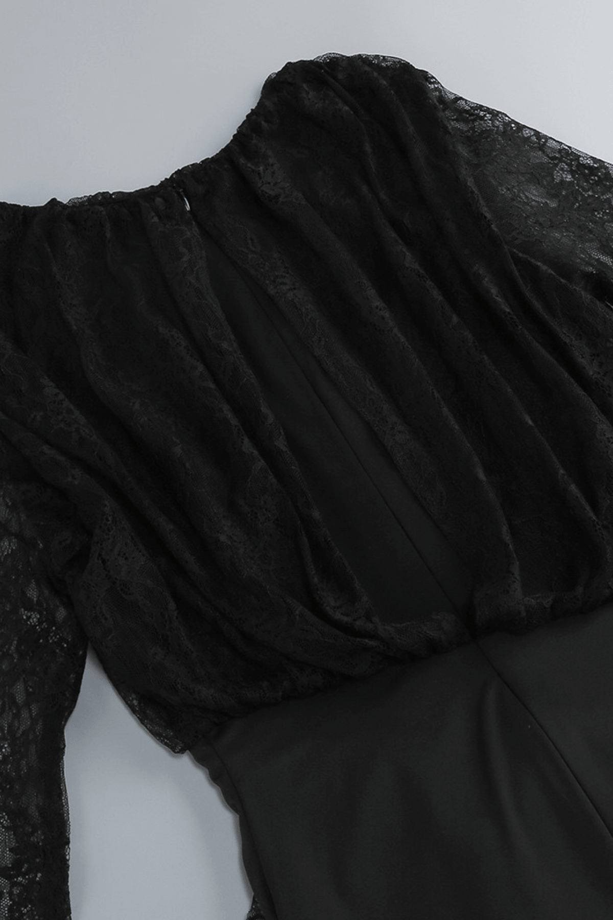 Liora Black Long Sleeve Lace Maxi Dress Avalabel