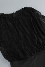 Liora Black Long Sleeve Lace Maxi Dress Avalabel