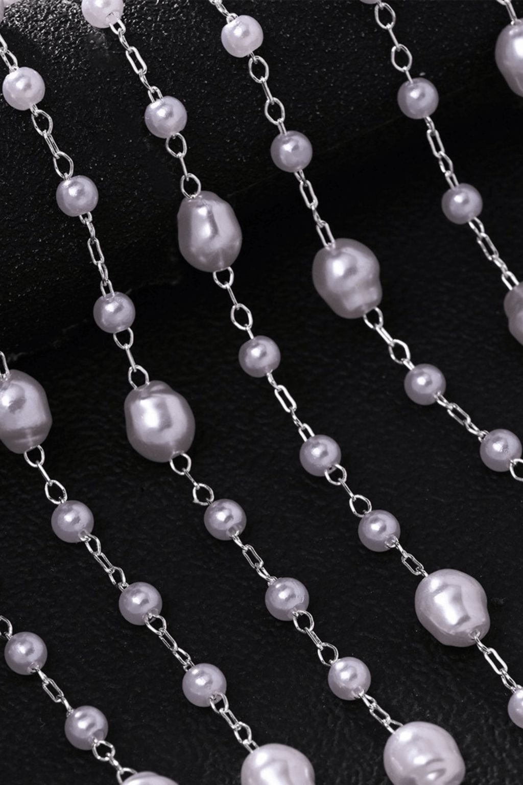 Trailing Pearl Mesh Formal Head Net Avalabel
