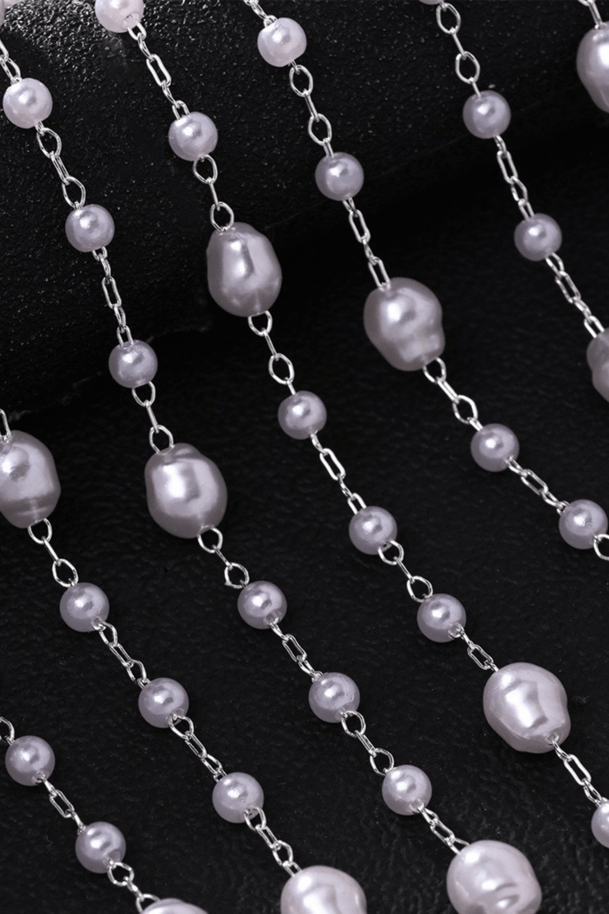 Trailing Pearl Mesh Formal Head Net Avalabel