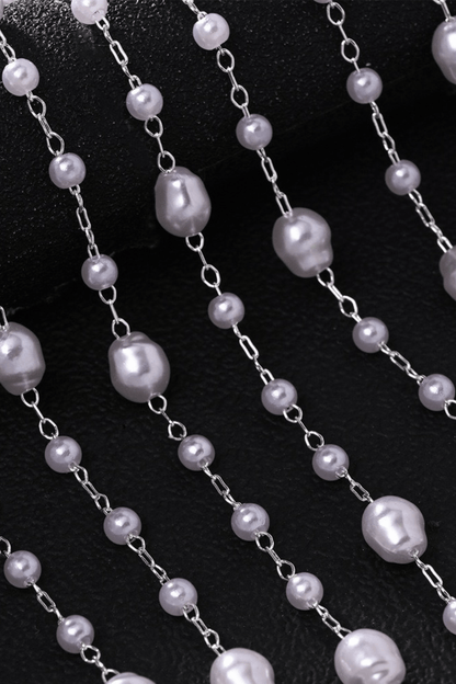 Trailing Pearl Mesh Formal Head Net Avalabel
