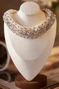Pearl Crystal Beaded Choker Necklace Avalabel