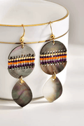Boho Shell Beaded Layered Drop Earrings Avalabel