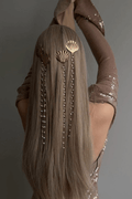 Golden Seashell Pearl Tassel Hair Clip Set Avalabel