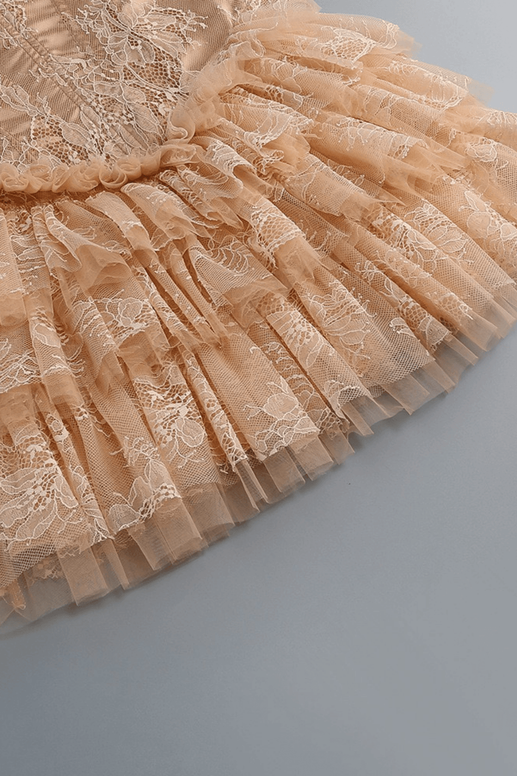 Bella Pink Lace Ruffle Corset Mermaid Dress Avalabel