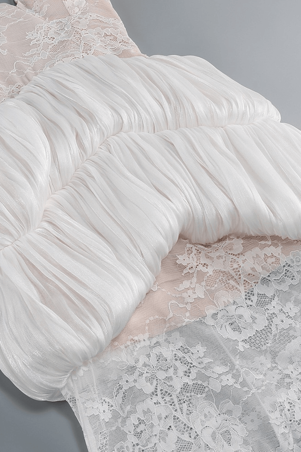 Fiora White Halter Lace Mermaid Dress Avalabel