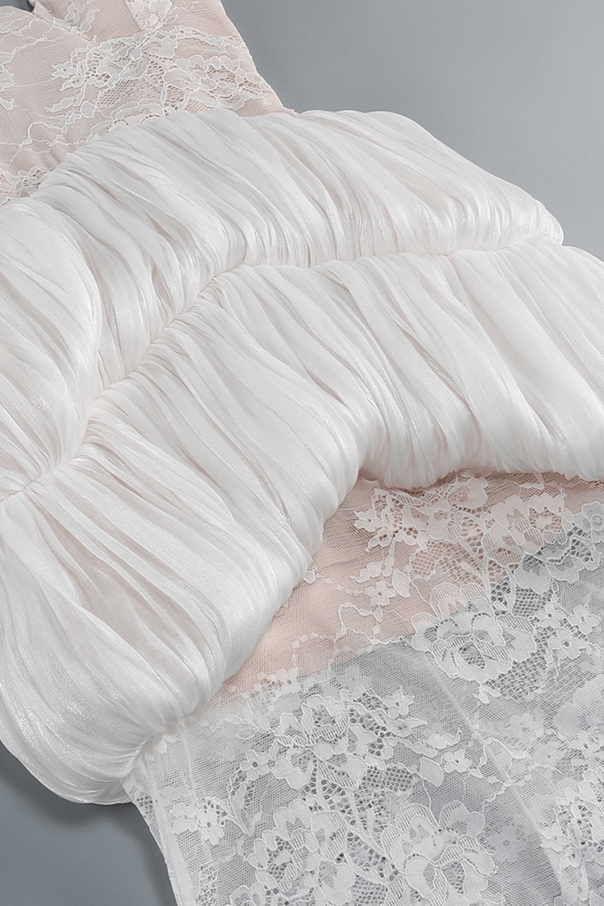 Fiora White Halter Lace Mermaid Dress Avalabel