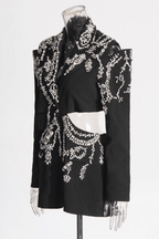 Daria Black Cutout Rhinestone Embellished Blazer Avalabel