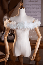 White 3D Flower Star Beaded Tassel Shawl Avalabel