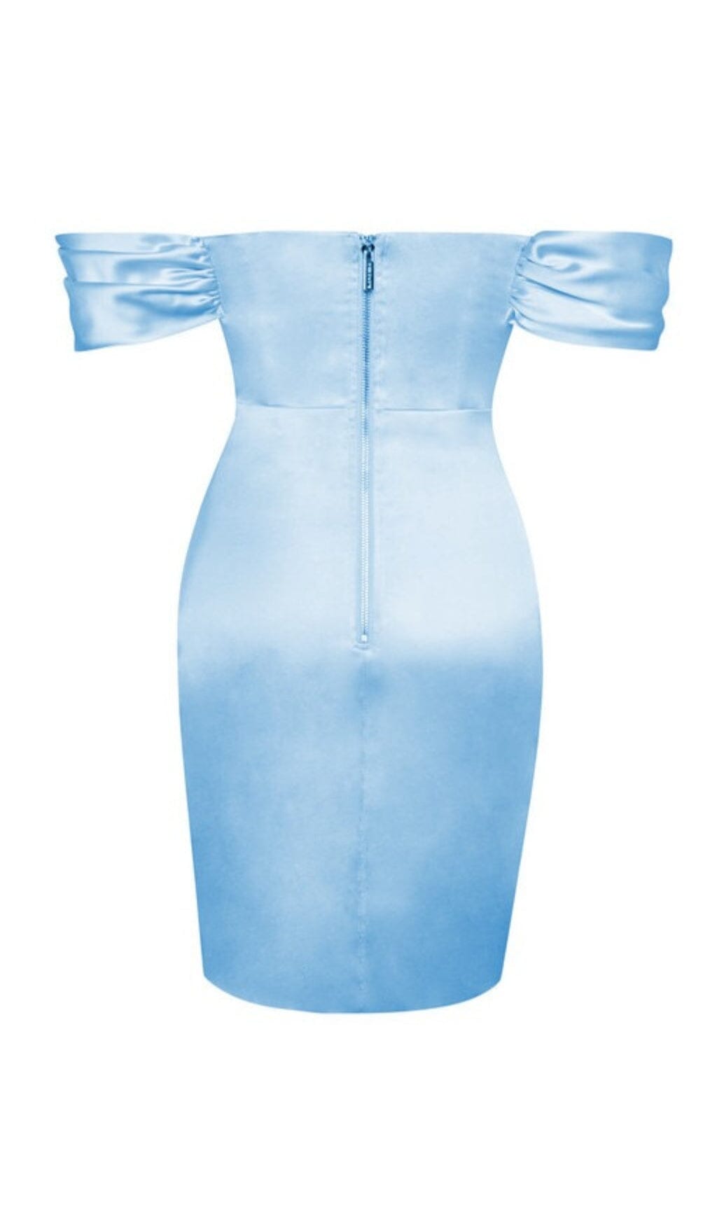 BABY BLUE OFF SHOULDER SATIN CORSET DRESS Dresses styleofcb 