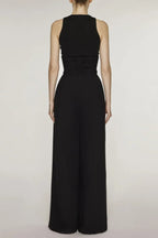 VEST HIGH WAIST WIDE LEG LONG SKIRT SUIT IN BLACK Avalabel