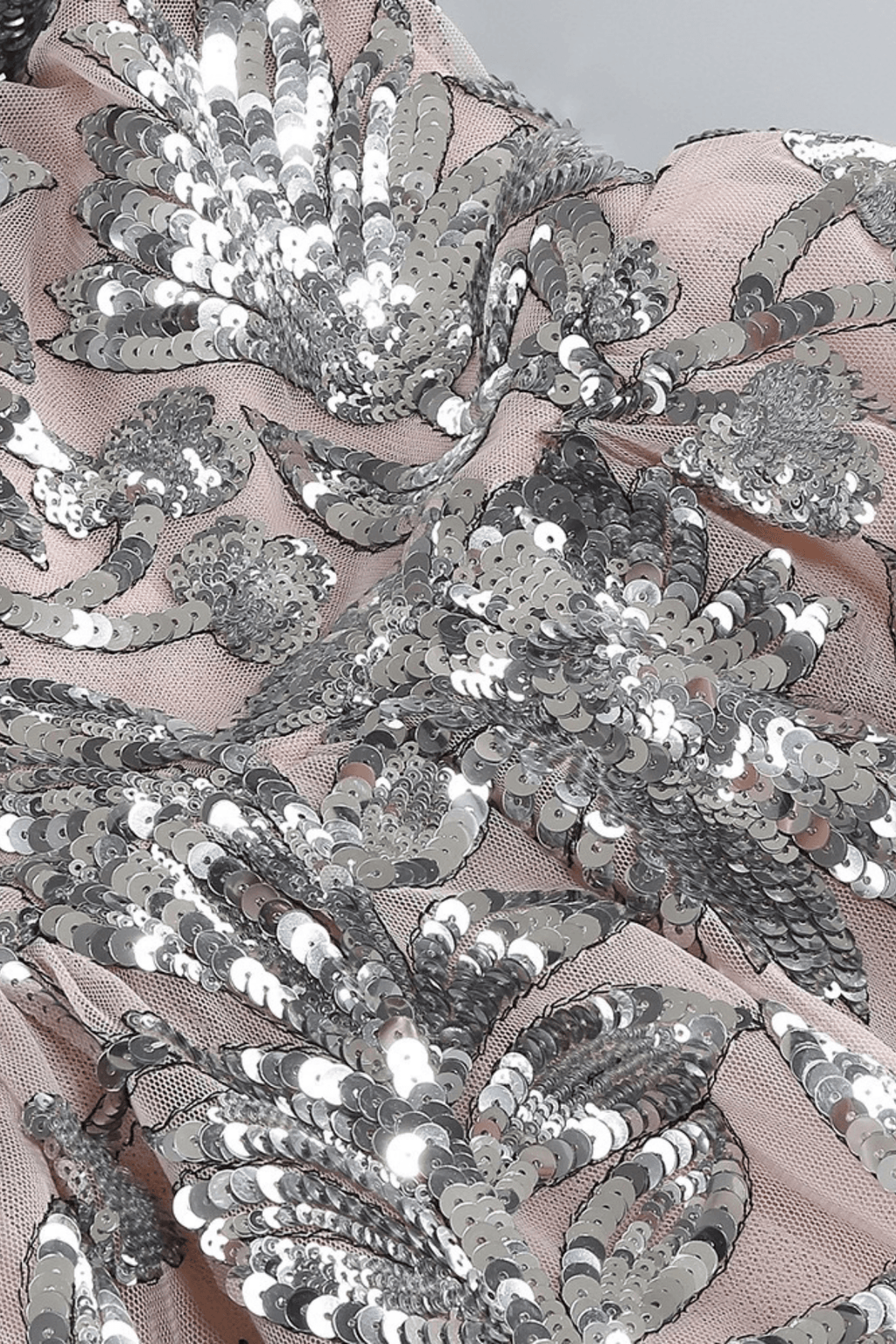 Ivana Strapless Silver Sequin Mini Dress Avalabel