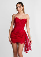 ANGEL Corset Draped Mini Dress Avalabel