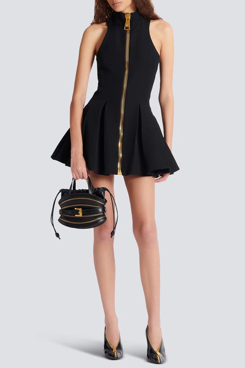 Carol Black Halterneck Dress in Grain Avalabel