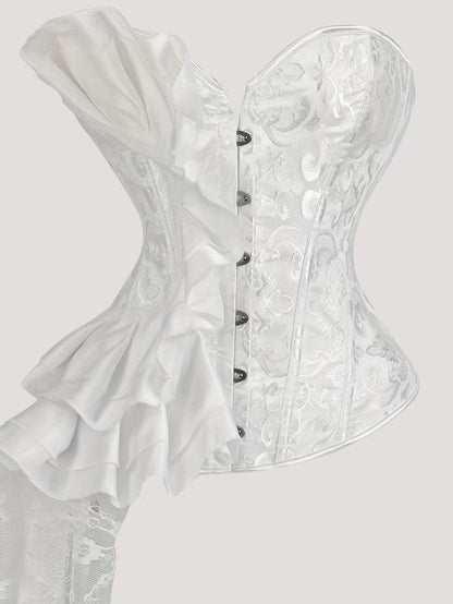 Retro satin STRAPLESS CORSET TOP