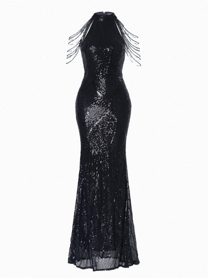 Liora Sequin Chain Mermaid Prom Dress