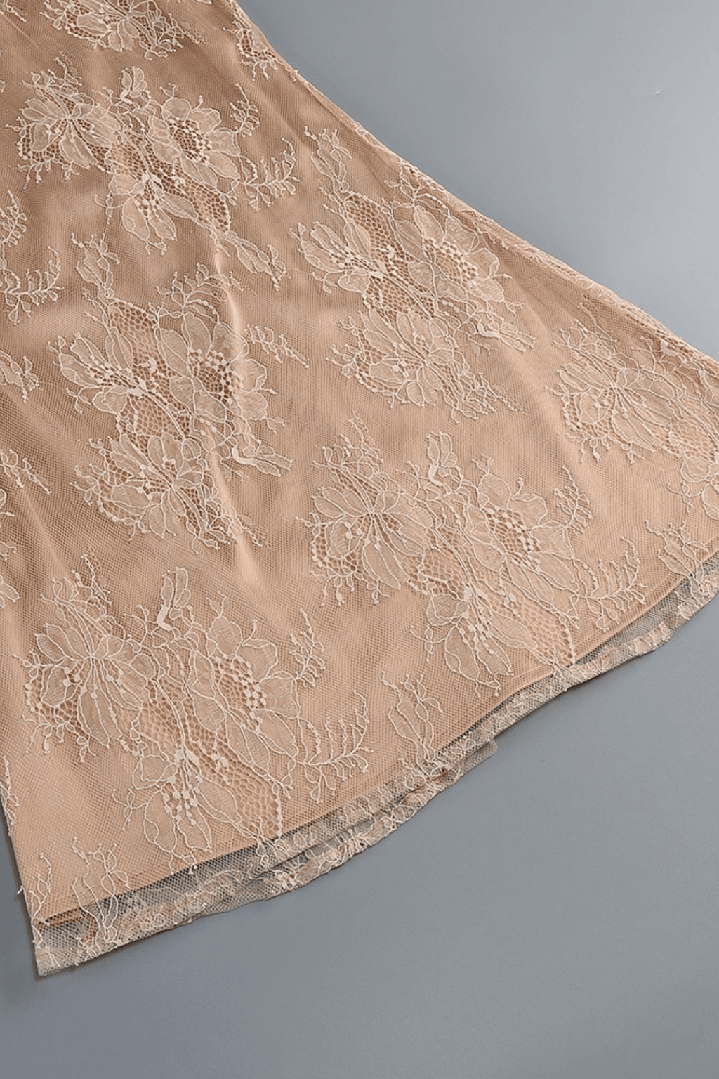 Bella Pink Lace Ruffle Corset Mermaid Dress Avalabel