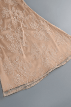 Bella Pink Lace Ruffle Corset Mermaid Dress Avalabel