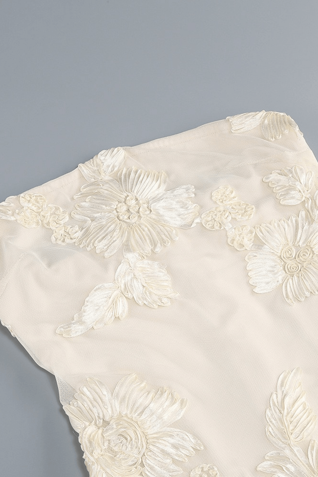 Liora Strapless Floral Appliqué Mermaid Dress Avalabel