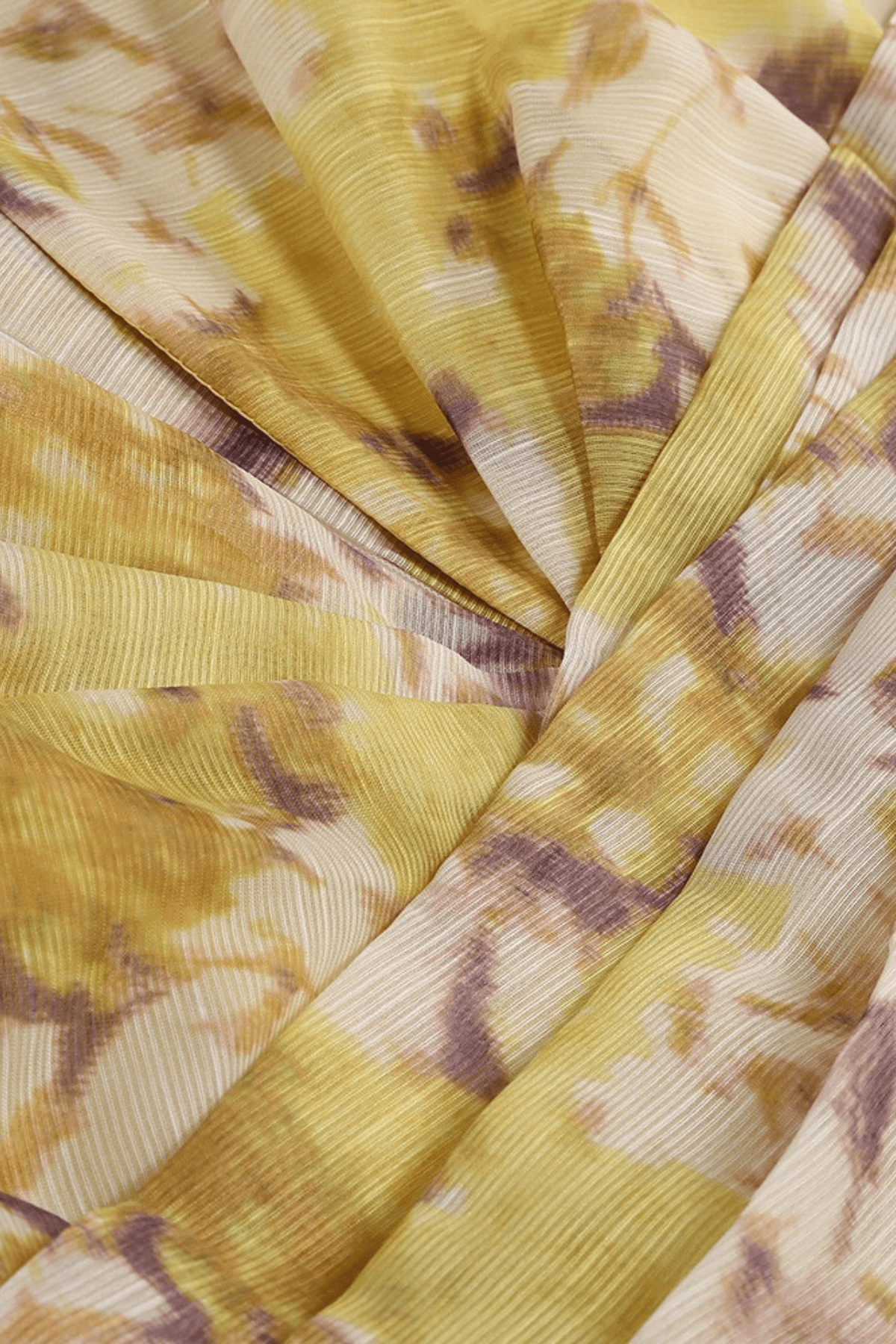 Carol Yellow Print Deep V Tie Waist Mini Dress Avalabel