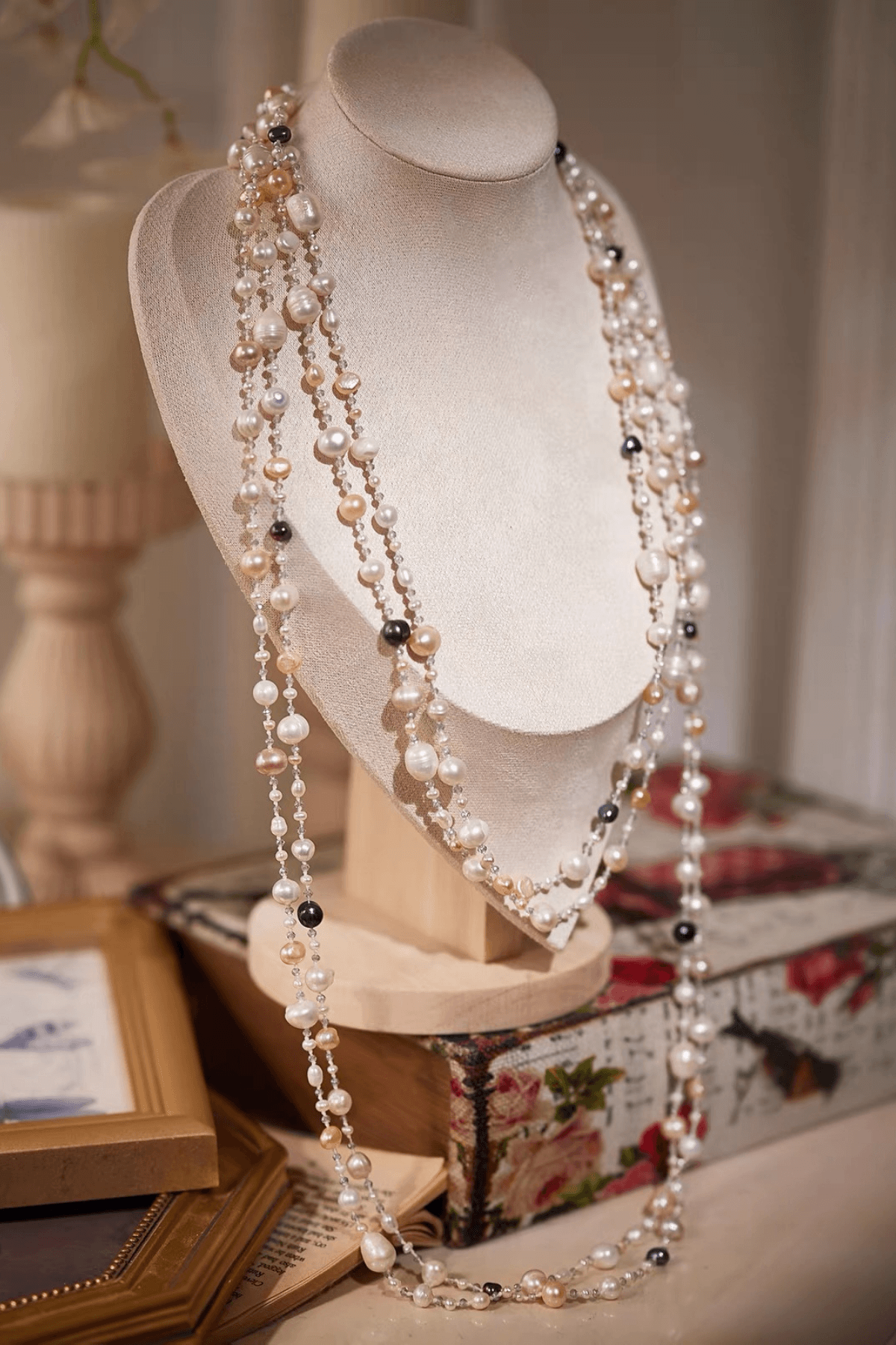 Multicolor Baroque Pearl Layered Necklace Avalabel