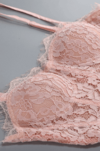 Ruby Pink Spaghetti Strap Lace Midi Dress Avalabel