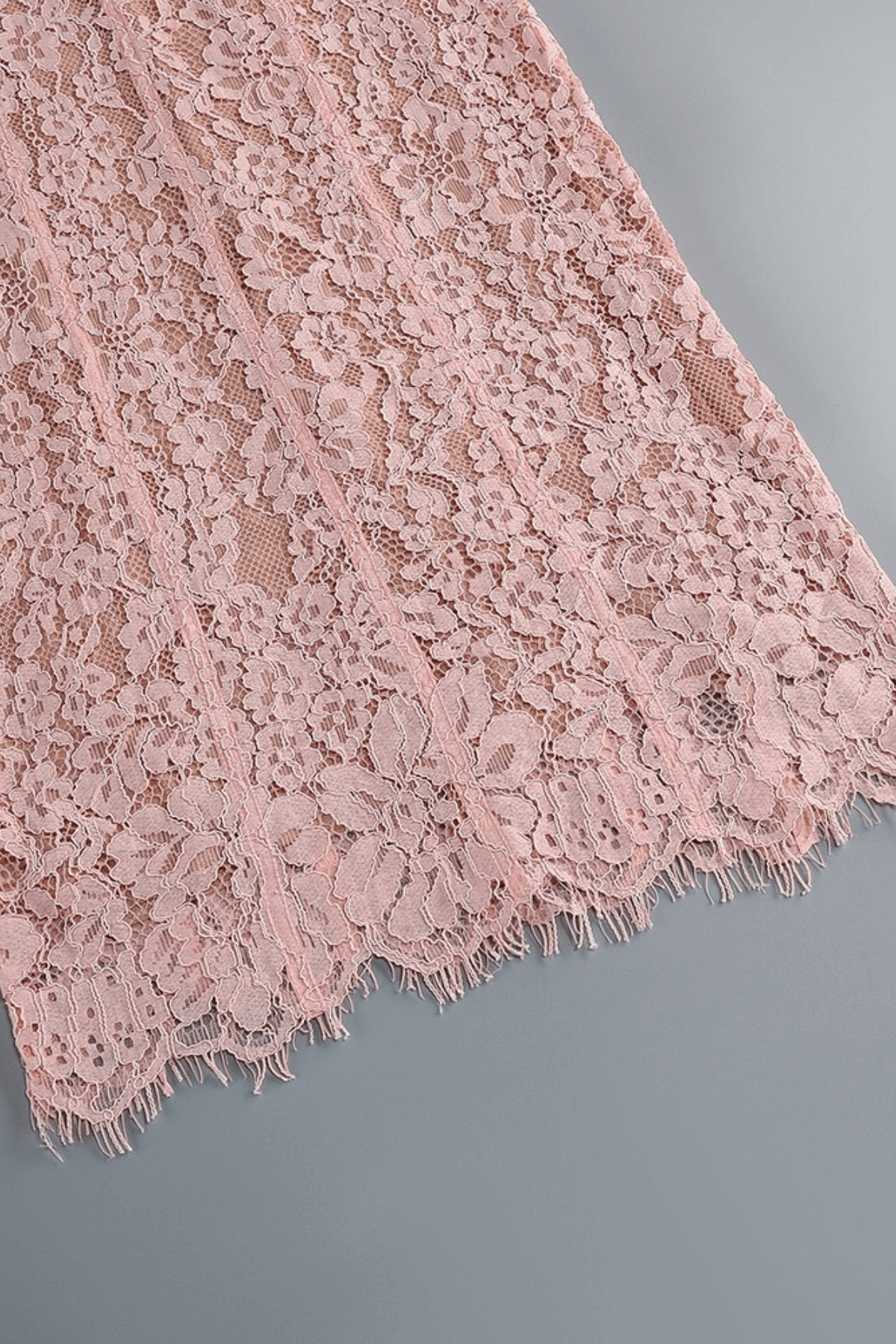 Ruby Pink Spaghetti Strap Lace Midi Dress Avalabel