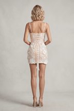 Carlin 3D Floral Spaghetti Strap Mini Dress Avalabel