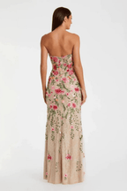 Emily Strapless Floral Embroidered Mermaid Dress Avalabel