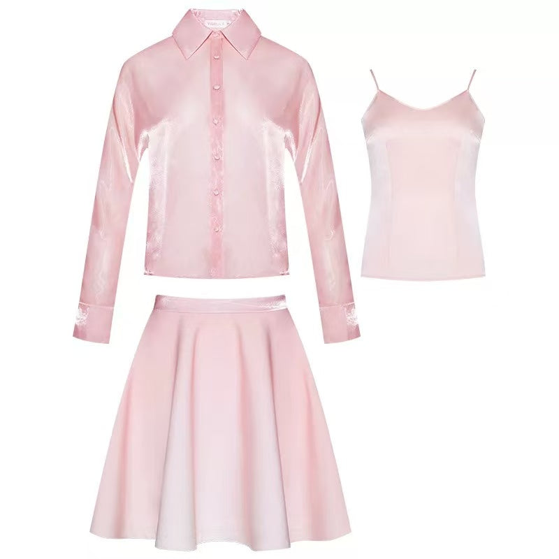 Light pink shirt suit mini dress Avalabel