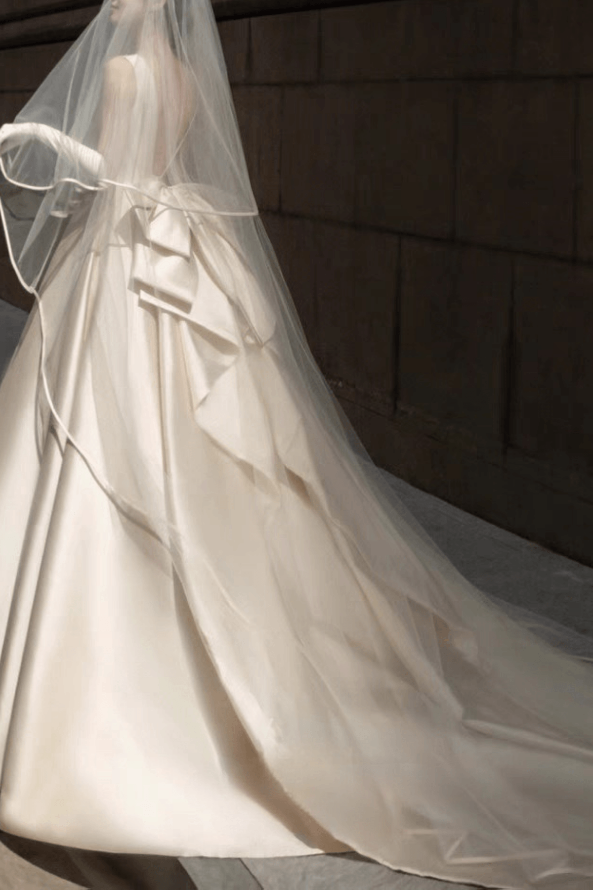 Teresa Ivory Satin Deep V Ball Gown Wedding Dress Avalabel