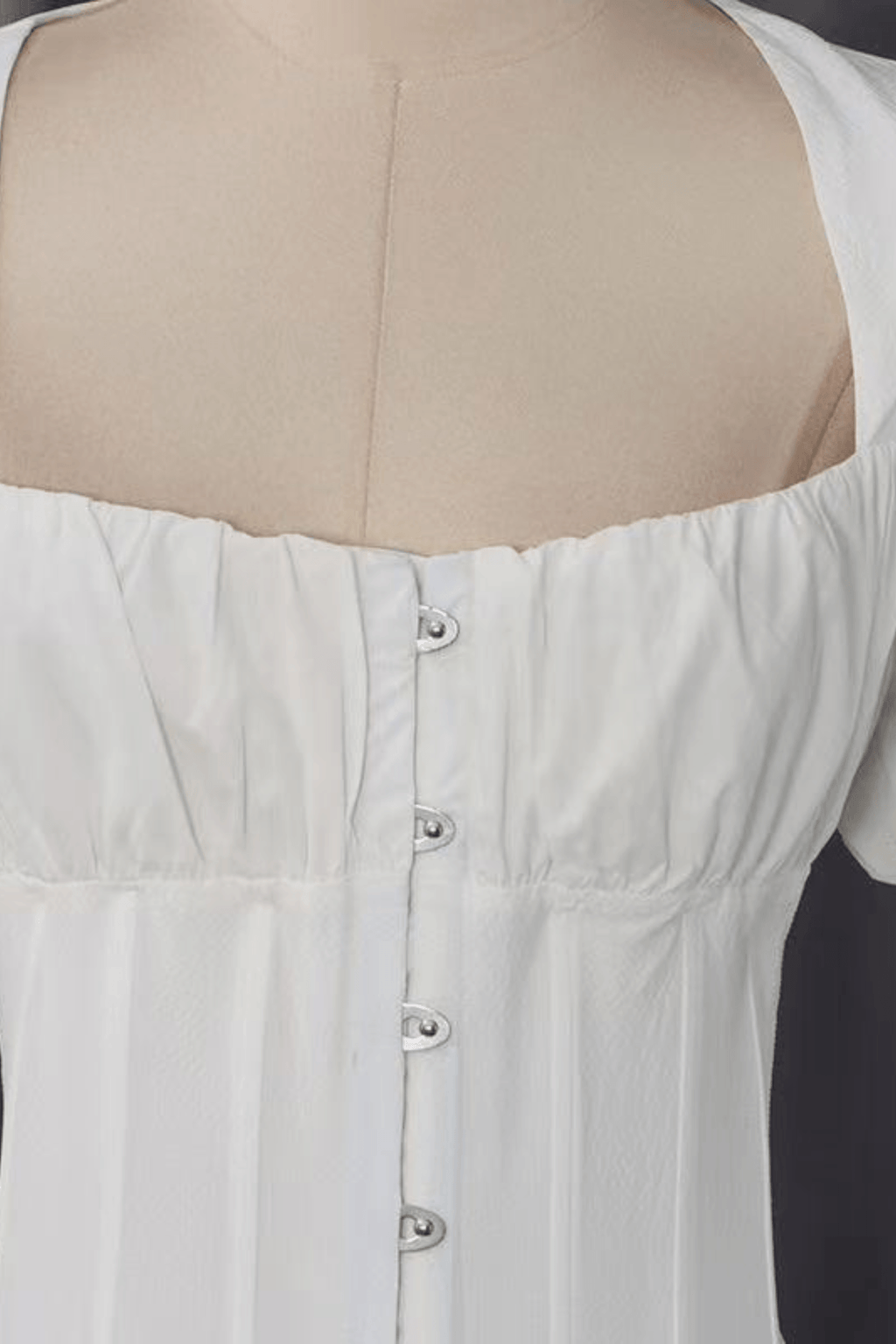 Winnie Cream Puff Sleeve Corset Peplum Top Avalabel