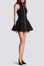 Carol Black Halterneck Dress in Grain Avalabel